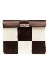 Louis Vuitton White and Brown Clutch Bag