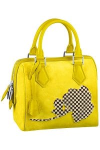 Louis Vuitton Yellow Speedy Cube PM Flower Bag