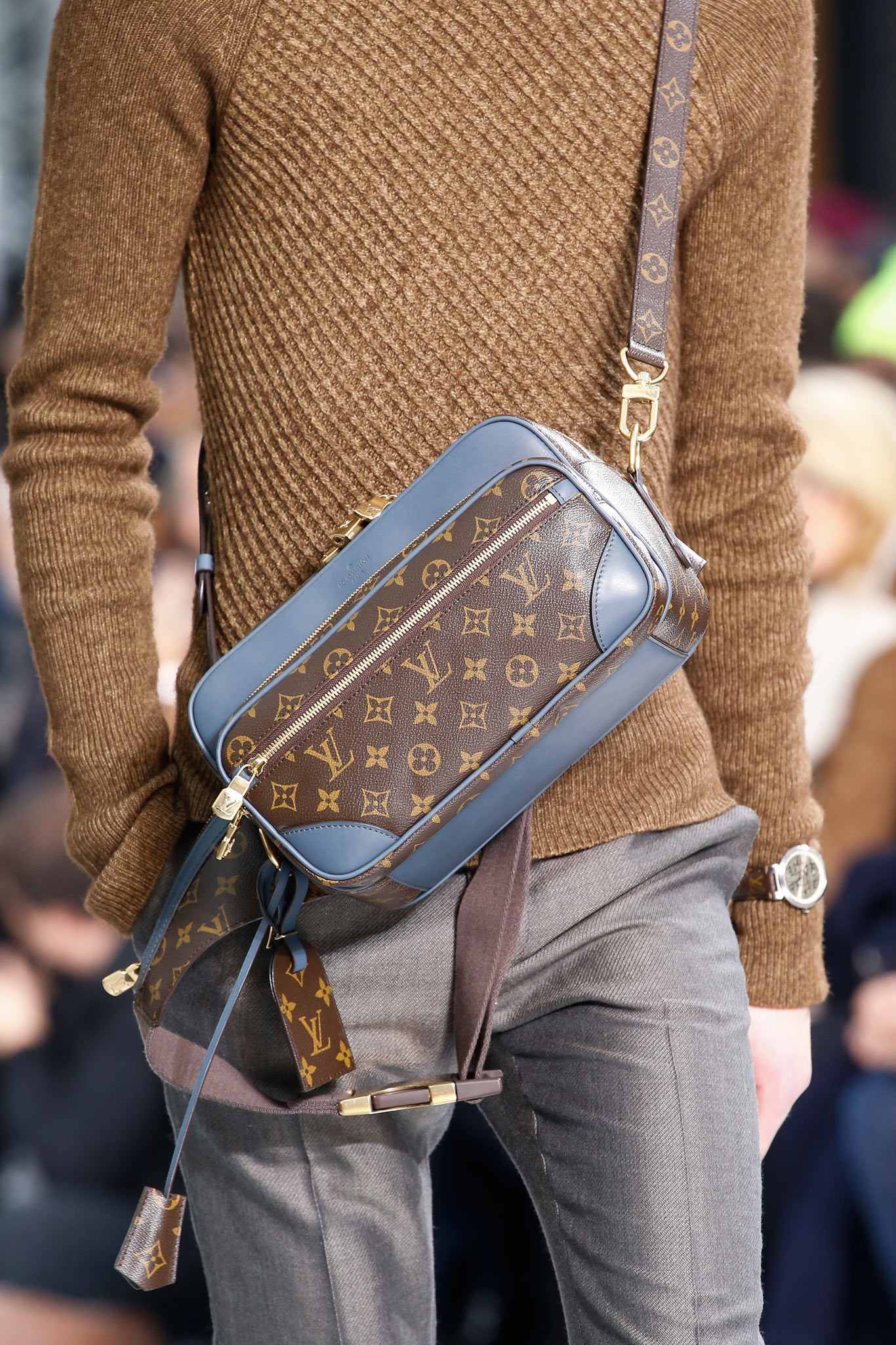 Louis Vuitton Men’s Fall / Winter 2015 Runway Bags featuring Damier Graphite Nemeth Print ...