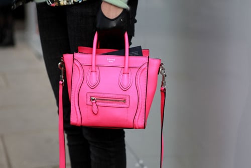 Boohoo Neon Micro Mini Structured Handle Grab Bag in Pink  Lyst