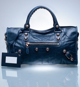 Balenciaga Blue Leather Everyday Camera Bag