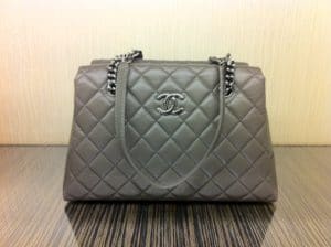 chanel grey crossbody bag