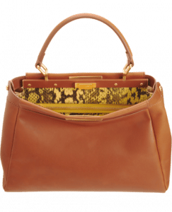 Fendi Honey:Žlutá kabelka Peekaboo Small Bag