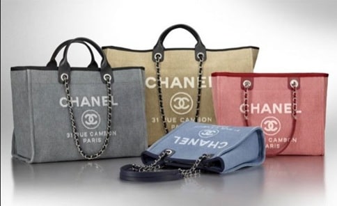 Chanel Deauville Tote Bag Womens Canvas HandbagShoulder BagTote Bag