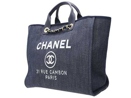 CHANEL Canvas Large Deauville Tote 1297884