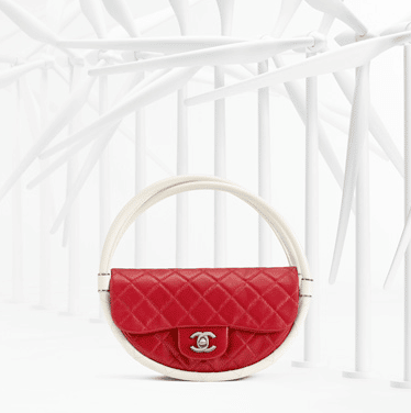 Chanel White Quilted Leather Hula Hoop Bag Chanel