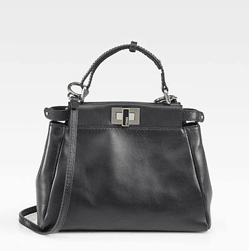 Authentic FENDI Black Mesh and Leather Tote Shoulder Bag Purse #43691 | eBay