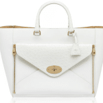 Mulberry White Classic Calf and Ostrich Willow Tote Bag