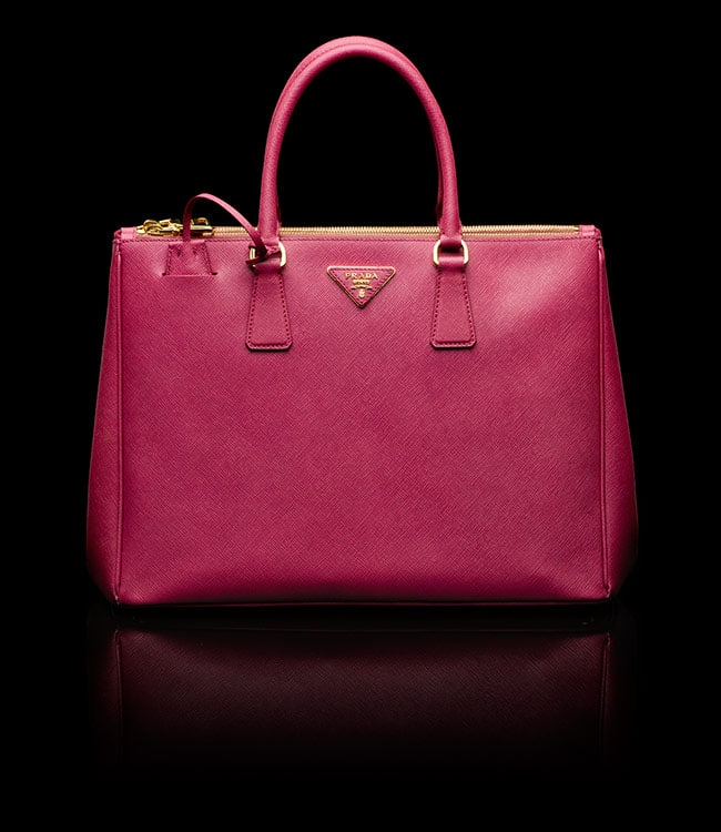 Prada Beige/Light Pink Saffiano Lux Leather Parabole Tote