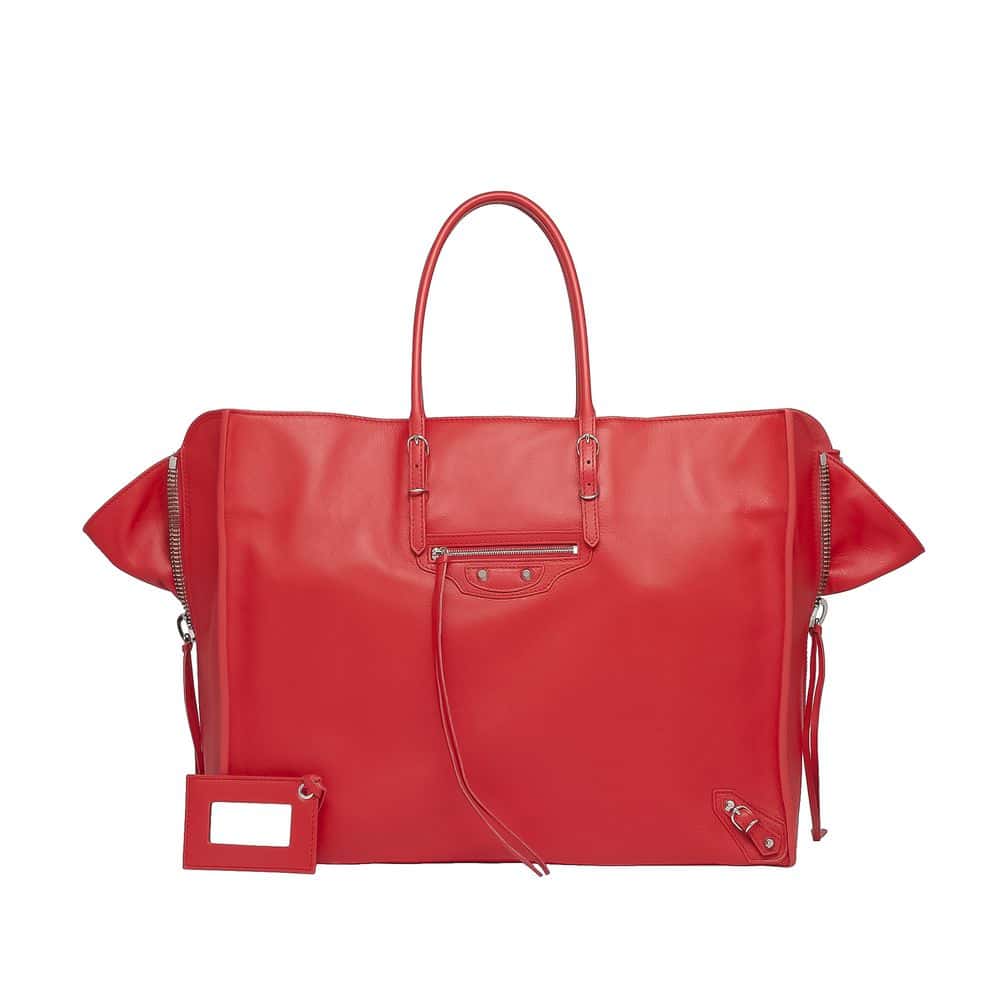 Balenciaga - Papier A4 Leather Zip Around Bag Red