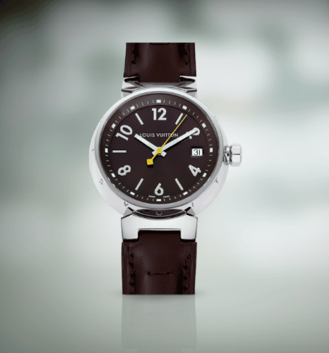 Auth+Louis+Vuitton+Watch+Tambour+Q11211+Automatic+Chronograph+Date