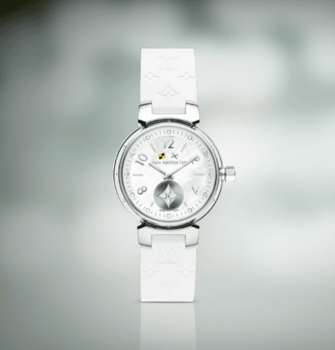 RvceShops Revival, Louis Vuitton 41.5 Lilac Monogram Canvas My LV Tambour  Quartz Watch
