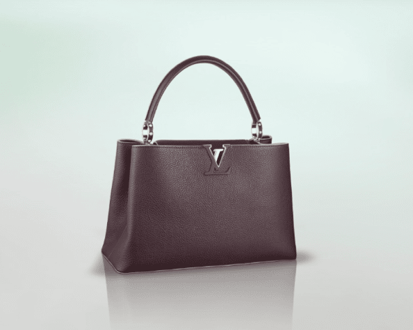 LOUIS VUITTON Louis Vuitton Capucines MM Bag in Black Taurillon Leather, Black Women's Handbag