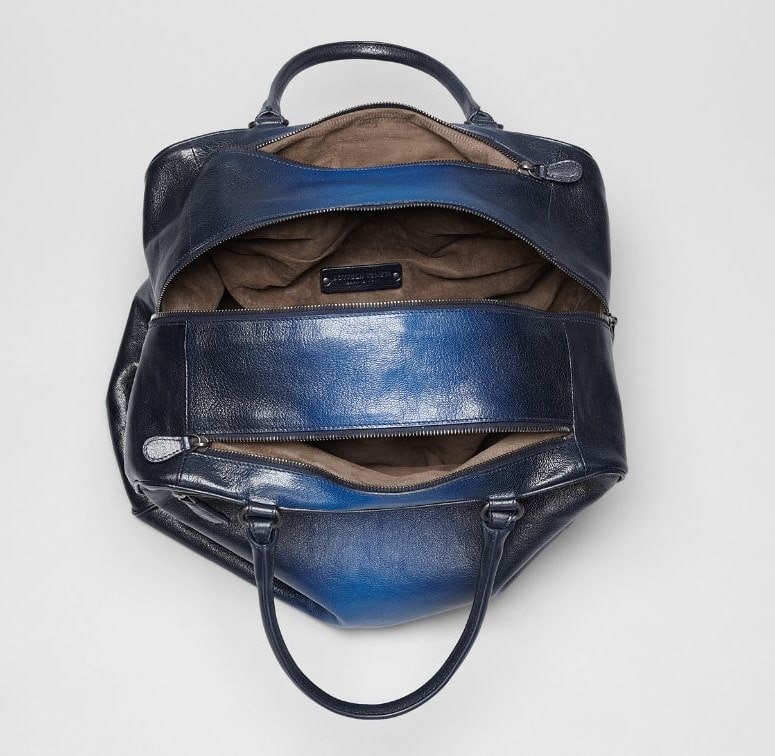 Bottega Veneta Black Goatskin Madras Sfumato Brera Bag Blue Leather  ref.153727 - Joli Closet