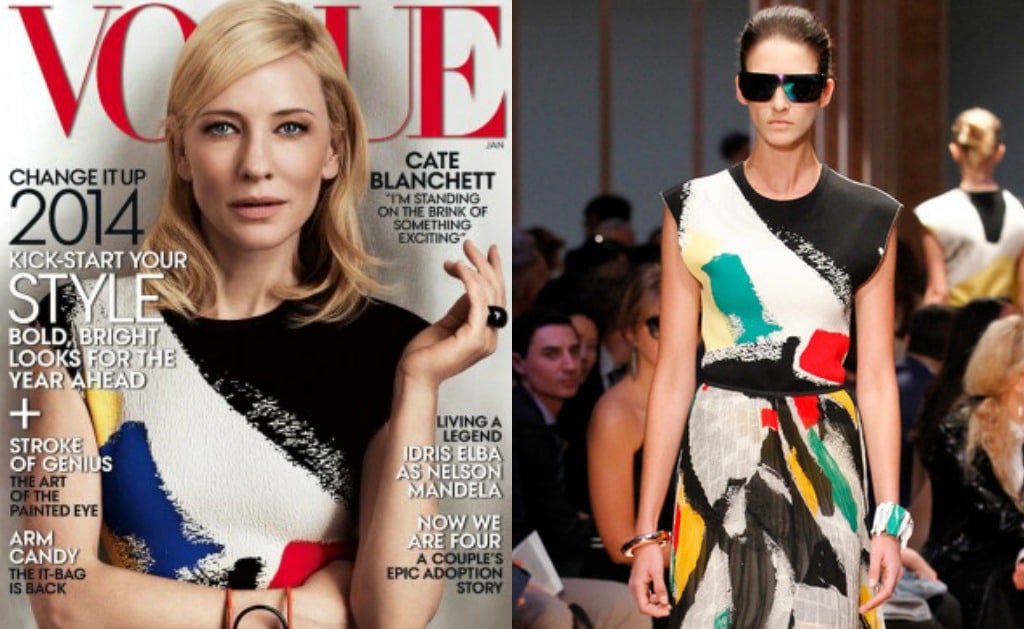 Cate Blanchett wears Celine Runway on Vogue January 2014 Cover