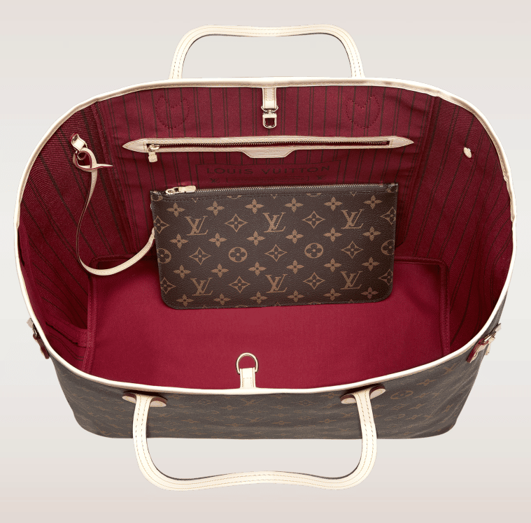 Lv Pouch Red Interior Scale