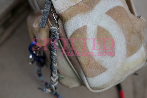 Chanel Etoile Backpack Logo Bag - Close Up - 2
