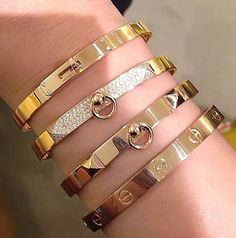Cartier Bracelets stack 