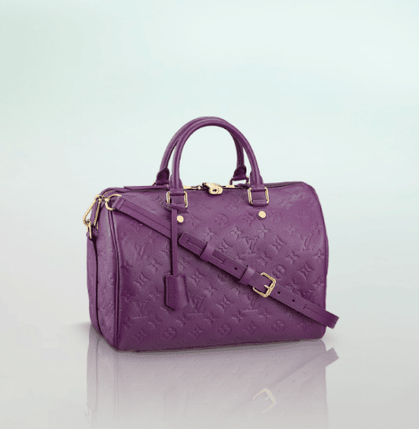 Louis Vuitton Purple Monogram Empreinte Speedy Bandoulière 30 w/ Strap