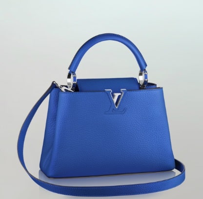 Louis Vuitton® Capucines BB Blue De France Berry. Size in 2023