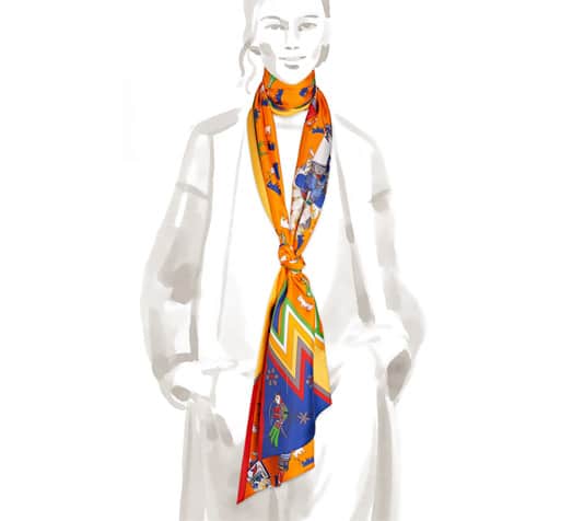 An interesting and fun way to wear your Hermes Shawl or Maxi Twilly – The  World of Hermes© Scarves
