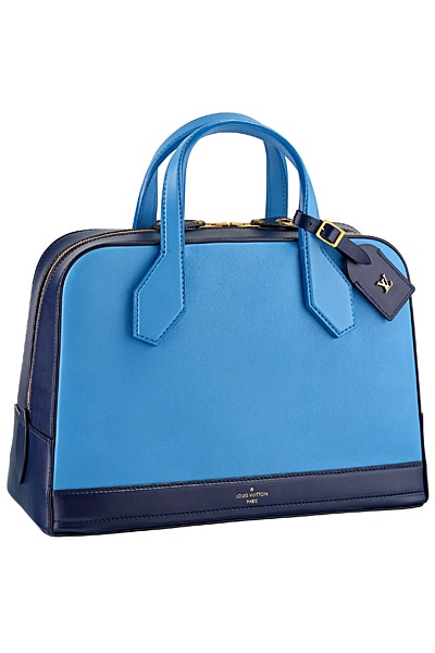 Pochette petite malle Louis Vuitton Bleu en Fourrure - 34162471