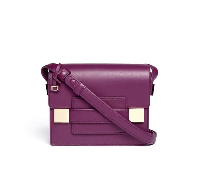 Madame mini leather crossbody bag Delvaux Burgundy in Leather - 13892496