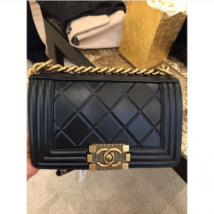Chanel Black Embossed Paris-Salzburg Boy Old Medium Bag 2
