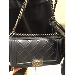 Chanel Black Embossed Paris-Salzburg Boy Old Medium Bag 4