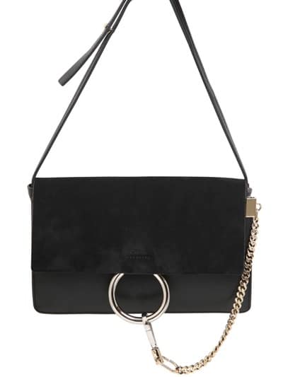 small black chloe faye shoulder bag with pink blouse – Bay Area Fashionista