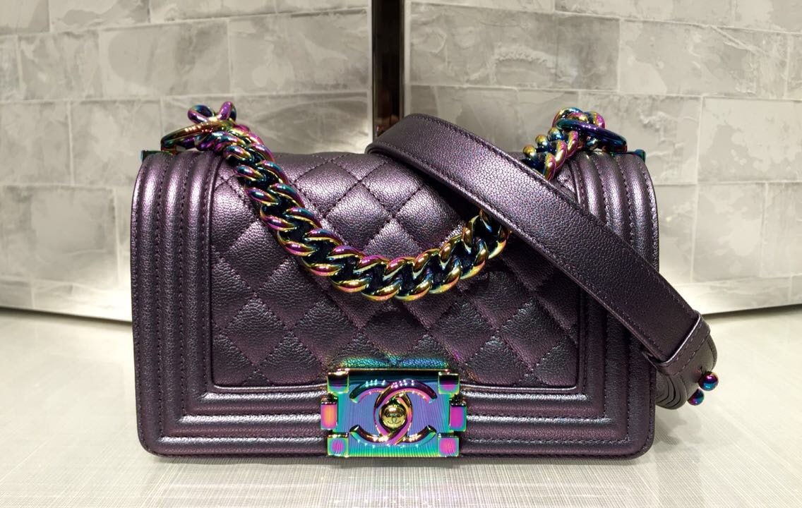 Boy Classic Bags with Iridescent Hardware - Fashion
