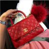 chanel coco red handle