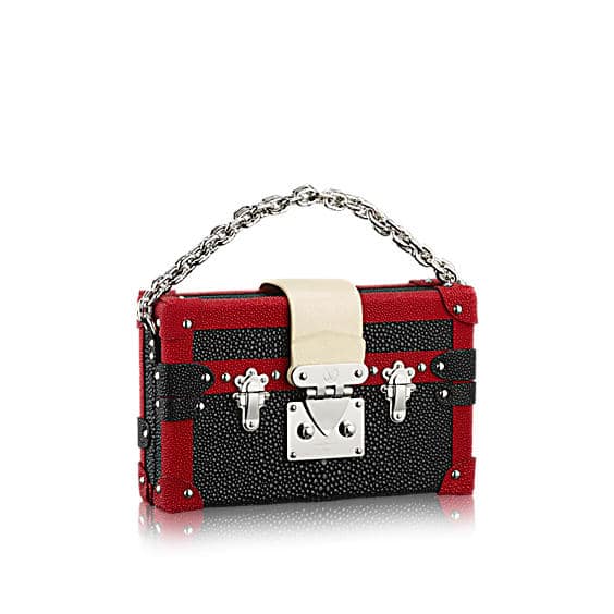 Louis Vuitton Petite Malle Handbag Limited Edition LV Cafe Woven Canvas Multicolor
