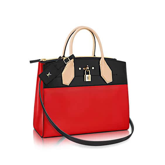 Louis Vuitton Red, White, and Black EPI Chain Flower Petite Malle Silver Hardware, 2016, Red/White/Black Womens Handbag