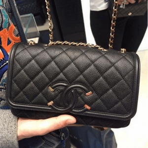 chanel filigree small flap bag