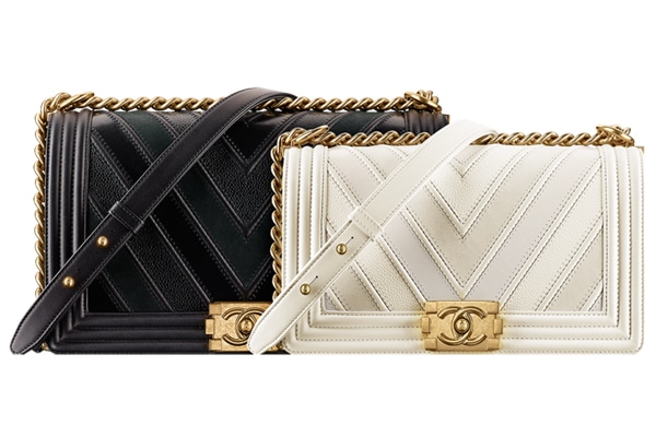 Chanel Boy Chevron Mix Leather Flap Bag From Spring/Summer 2016 ...