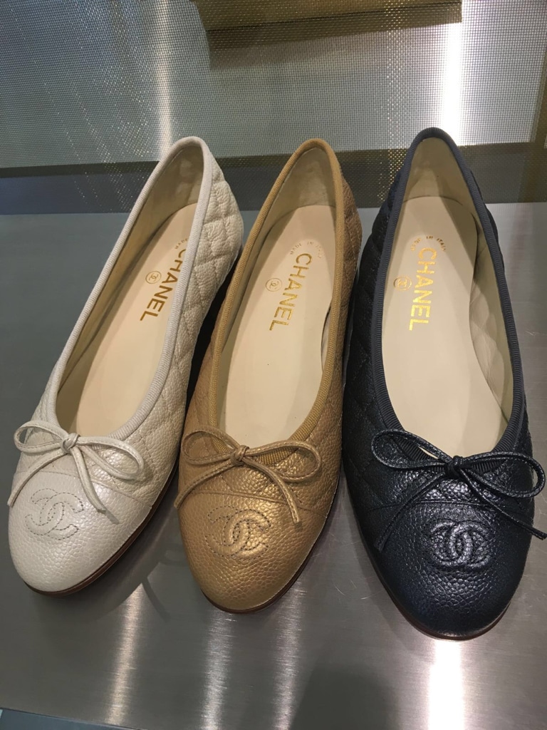 chanel quilted flat shoes