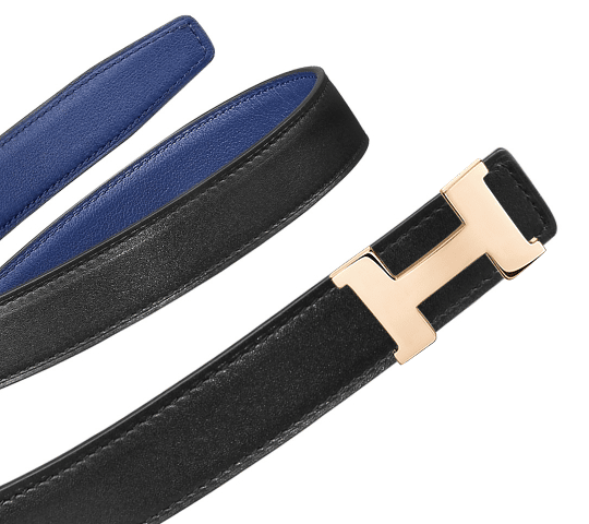 Hermes Reversible Leather Strap 32 mm with Touareg Belt Buckle