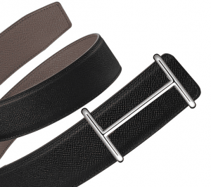 black and silver hermes belt