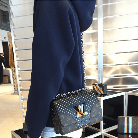 Shop Louis Vuitton Monogram Casual Style Canvas Studded Chain
