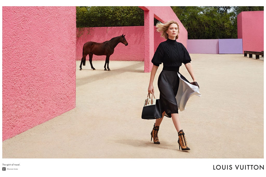 Lea Seydoux Louis Vuitton Capucines Bag Summer 2022 Campaign