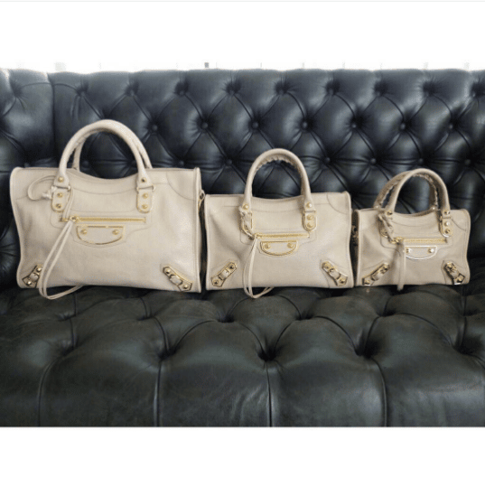 Balenciaga City Classic Metallic Edge Bag Leather Medium at 1stDibs
