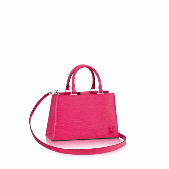 Louis Vuitton Hot Pink & Black Epi Leather Kleber PM Bag