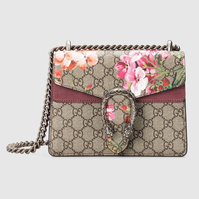 Gucci GG Supreme Monogram Blooms Mini Dionysus Shoulder Bag