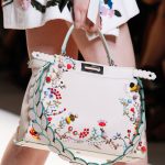 Fendi White Floral Embroidered Peekaboo Bag - Spring 2017