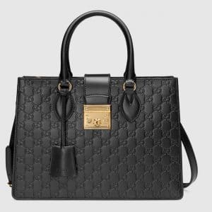 gucci small padlock bag black