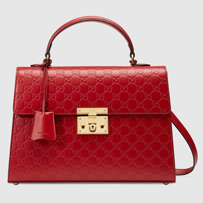Gucci GG Supreme Padlock Saddle Medium Shoulder Bag (SHF-22972) – LuxeDH
