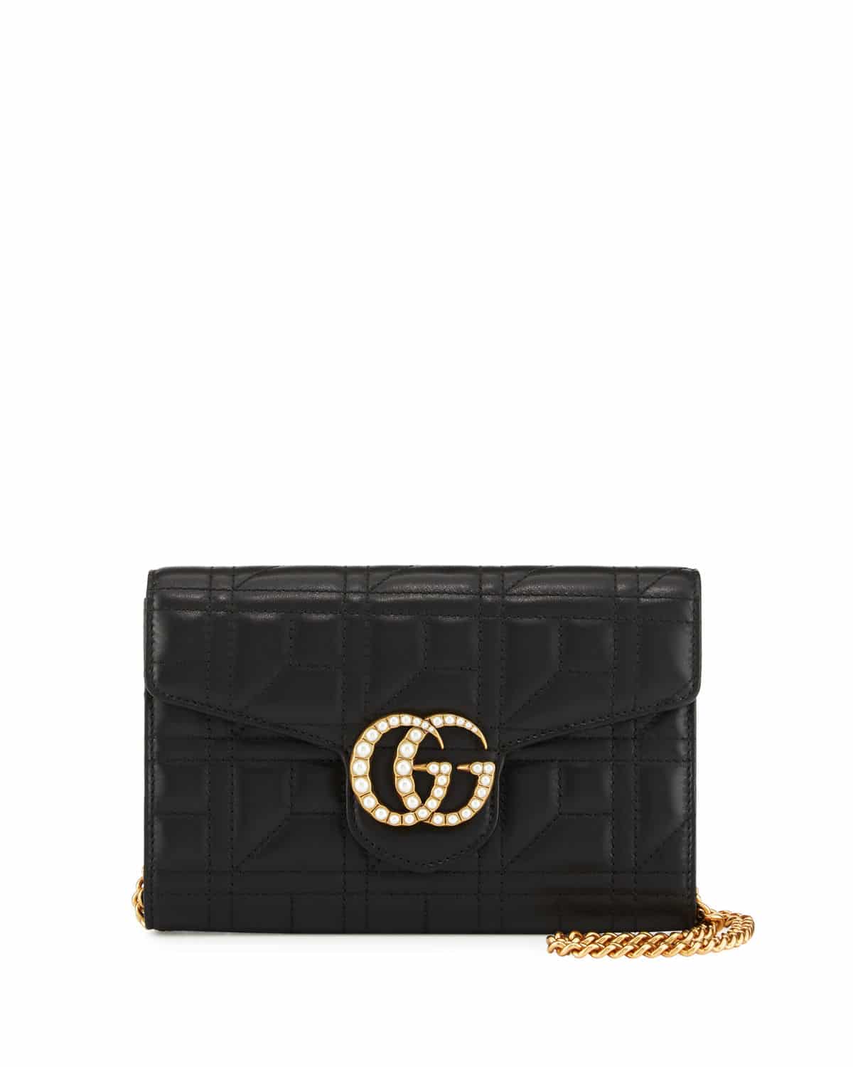 Gucci Marmont Matelasse Chain Wallet | semashow.com