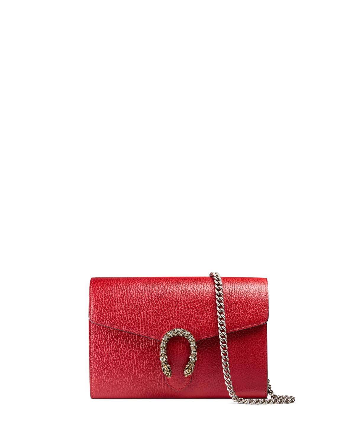 Gucci Red Pebbled Leather Dionysus Mini Wallet On Chain Bag | IUCN Water