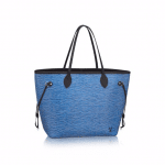 Louis Vuitton Blue Denim Epi Neverfull MM Bag
